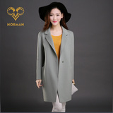 2016新款秋冬韩版高端双面羊绒大衣女中长款修身显瘦羊毛呢外套女