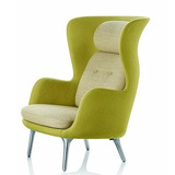 北欧家具休闲沙发椅现代布艺椅阳台实木脚沙发椅设计师个性懒人椅