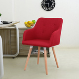 现代简约家用实木椅子北欧餐椅创意休闲布艺咖啡厅餐厅书房书桌椅