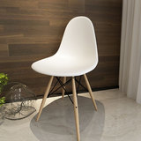 伊姆斯椅子简约现代椅创意办公休闲实木椅咖啡塑料椅靠背北欧餐椅