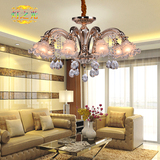 欧式水晶吊灯餐客厅美式简约卧室创意温馨别墅奢华大气锌合金灯具