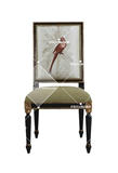 美式乡村新古典实木餐椅欧式鹦鹉描金椅子法式会所别墅样板房家具