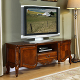 欧式卧室电视机柜子美式乡村实木雕花1.5米电视柜  置物柜 储物柜