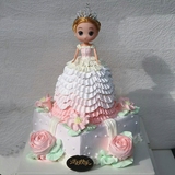 店长推荐双层迷糊芭比娃娃定制生日蛋糕创意蛋糕儿童卡通蛋糕