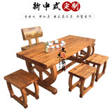 新中式茶桌香樟木茶桌椅组合原木个性泡茶台古典客厅功夫茶台定制