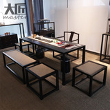新中式实木茶桌会所茶楼现代简约茶桌椅组合功夫茶台书桌禅意家具