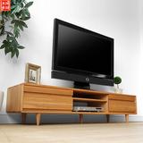简约现代实木电视柜组合客厅家具日式小户型储物柜卧室橡木电视柜