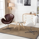 新品布艺皮质可升降天鹅椅北欧现代简约宜家餐椅欧式餐座椅不锈钢