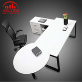 办公老板桌简约钢木板式大班台主管桌现代经理桌总裁桌子电脑桌椅