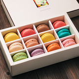 伊莲马卡龙法式甜点12枚文艺礼盒装进口原料手工制作代写贺卡包邮