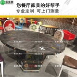 多多乐专业定做贴木皮板式餐桌 整套餐桌椅沙发定做