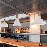 餐厅吊灯三头简约办公室灯饰创意饭厅LED实木组合单头吧台吊灯