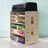 D99办公用品木质桌上文件柜A5A4资料架打印机托架快递单收纳包邮