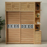 板式衣柜简约现代整体推拉门移门宜家木质环保组合2门3门4门衣柜