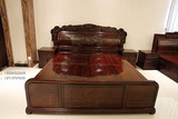 集美红木家具红木床南美酸枝木实木双人床1.8米带床头柜箱体床