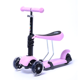 新款三合一滑板车儿童滑滑车宝宝学步车滑行车小孩玩具车1-3-5岁