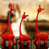 欧式红色三只小鹿送女友个性创意情侣礼物家居饰品电视柜酒柜摆件