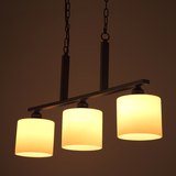 北欧宜家led吊灯 美式现代简约灯具餐厅灯玻璃铁艺灯饰品牌包邮