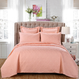 精品高档欧式2016新款全棉纯棉绗缝床盖床罩床单三件套 纯色