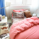 韩式风床上用品活性印花被套纯棉床品被罩粉色儿童欧式床罩四件套