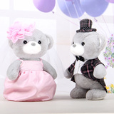 可爱情侣泰迪熊公仔婚庆新婚压床布娃娃一对大号毛绒玩具结婚礼物