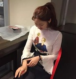 Korea发烧友*ins网红同款春季新款韩版女长袖修身t恤喇叭袖打底衫