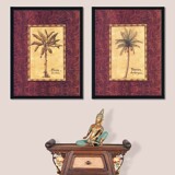 椰子树和芭蕉树 东南亚风格装饰画推荐客厅现代简约壁画挂画有框