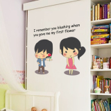 卡通人物可爱情侣墙贴纸卧室温馨房间墙面床头墙上装饰品冰箱贴画