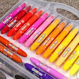 彩色水彩画笔美术绘画儿童蜡笔套装炫彩棒水溶性油画棒幼儿园盒装