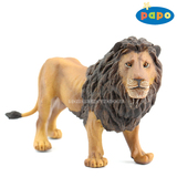法国PAPO正品仿真野生动物模型玩具雄狮 狮子 儿童认知教学认证