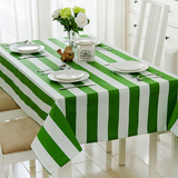 现代简约北欧宜家棉麻餐桌布艺 方圆桌布桌布条纹波点茶几布定制