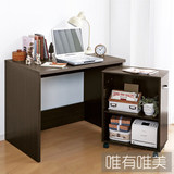 特价电脑桌写字台分体书柜与书桌组合宜家台式电脑办公桌子带书架