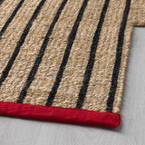 17.2温馨宜家IKEA哲斯莱平织地毯创意门垫客厅卧室装饰地毯黄麻