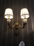 全铜天然玉石美式客厅壁灯 欧式简欧法式美式古典卧室书房壁灯