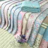 韩国外贸斜纹纯棉印花水洗绗缝床盖床单床垫夏凉被空调被床品特价