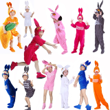 小兔子连体款幼儿园六一节日儿童成人舞台演出服饰动物表演服装