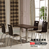 不锈钢4人快餐桌椅组合食堂小吃餐饮奶茶汉堡饭店分体咖啡厅桌子