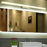 led镜前灯卫生间浴室简约现代化妆灯镜子灯加长壁灯不锈钢镜柜灯
