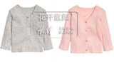 8折HM H&M上海专柜正品童装代购男女宝宝罗纹针织开衫上衣16新款