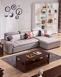 美式储物组合小户型沙发可折叠多功能两用双色可选 布艺沙发床