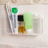 卫生间洗手台壁挂式置物架浴室化妆品收纳架厨房塑料杂物储物架子