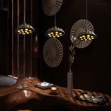 简约后现代北欧中式田园莲藕艺术创意个性餐馆店铺客厅led吊灯具