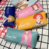 韩版韩国涂鸦女孩可爱复古原宿笔袋收纳包化妆包