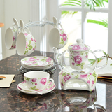 玻璃花茶壶套装红茶水果花果茶具陶瓷泡花茶过滤加热底座茶杯套装