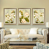 欧式美式客厅装饰画三联画 卧室餐厅沙发背景墙有框画墙壁画挂画