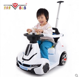 婴儿童电动车宝宝遥控车汽车四轮小孩玩具车可坐人带音乐推杆护栏
