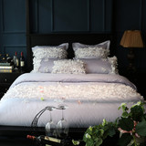 四件套花朵立体60贡缎床上用品高档床单被套样板间别墅展厅床品
