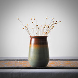欧式复古花瓶陶瓷创意手工粗陶美式插花器家居客厅餐桌摆件软装饰