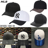 现货MLB 韩国专柜正品代购时尚黑白金亮片亲子可调棒球帽网帽子