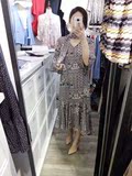 2016春季新款女装 韩国东大门代购 BRUNI-U 短袖修身印花连衣裙